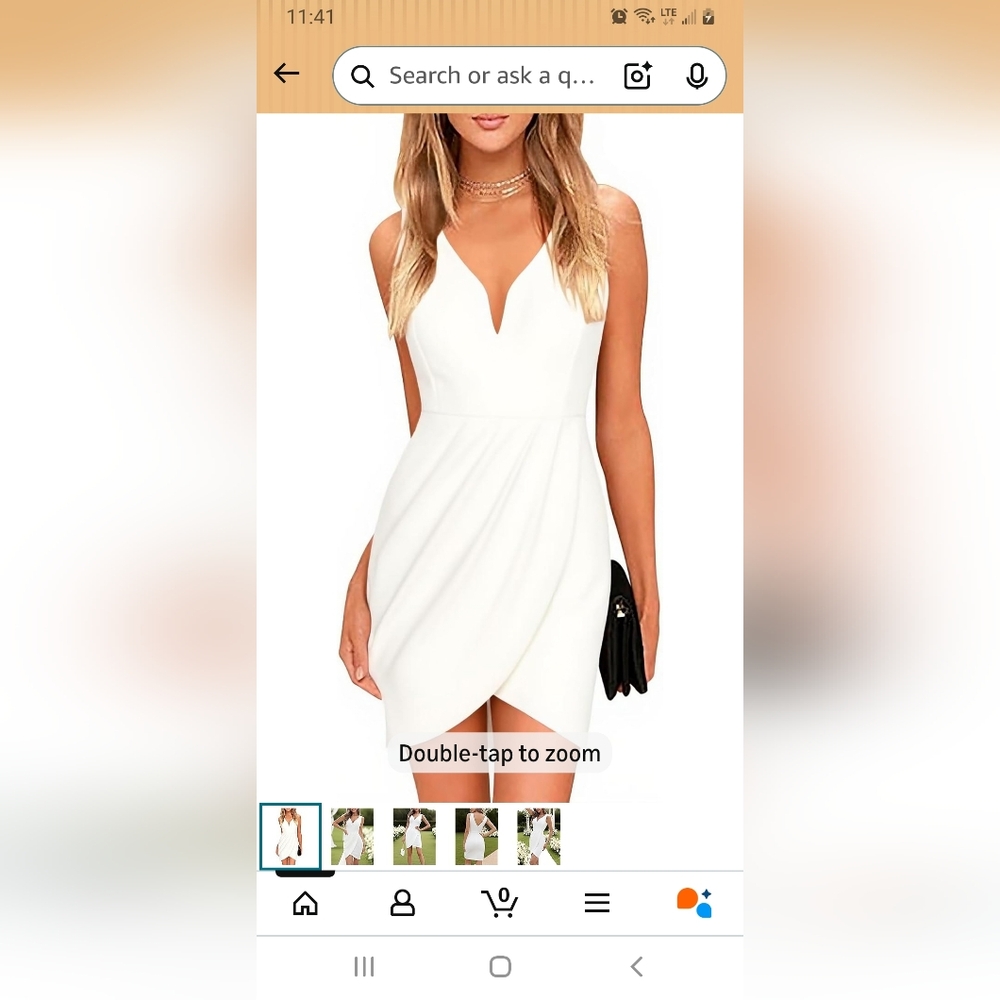 Sleeveless White V-Neck Wrap Mini Dress